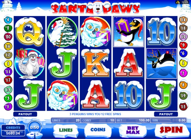 Christmas Slot Santa Paws